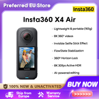 Insta360 X4 Air Sports Camera - 165g Lightweight 8K 360-Degree Camera Invisible Pole Effect Built-in Windscreen X4 Air