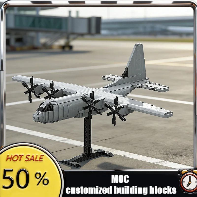 

1609 PCS Plane Bricks C-130-J Super Hercules MOC Customize Modular Building Block Kids Model Technology DIY Festival Toy Gift