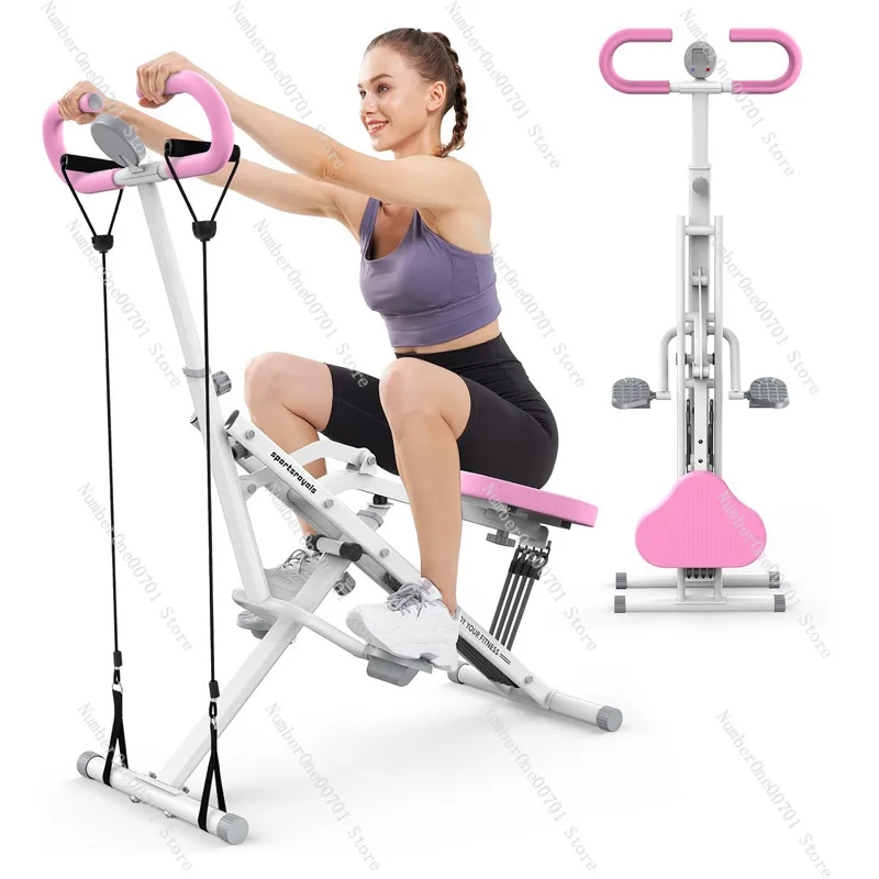 Home Gym, Squat Machine & Rowing Machine & Exercise Bike 3-in-1, Indoor Fitness Equipment for Home