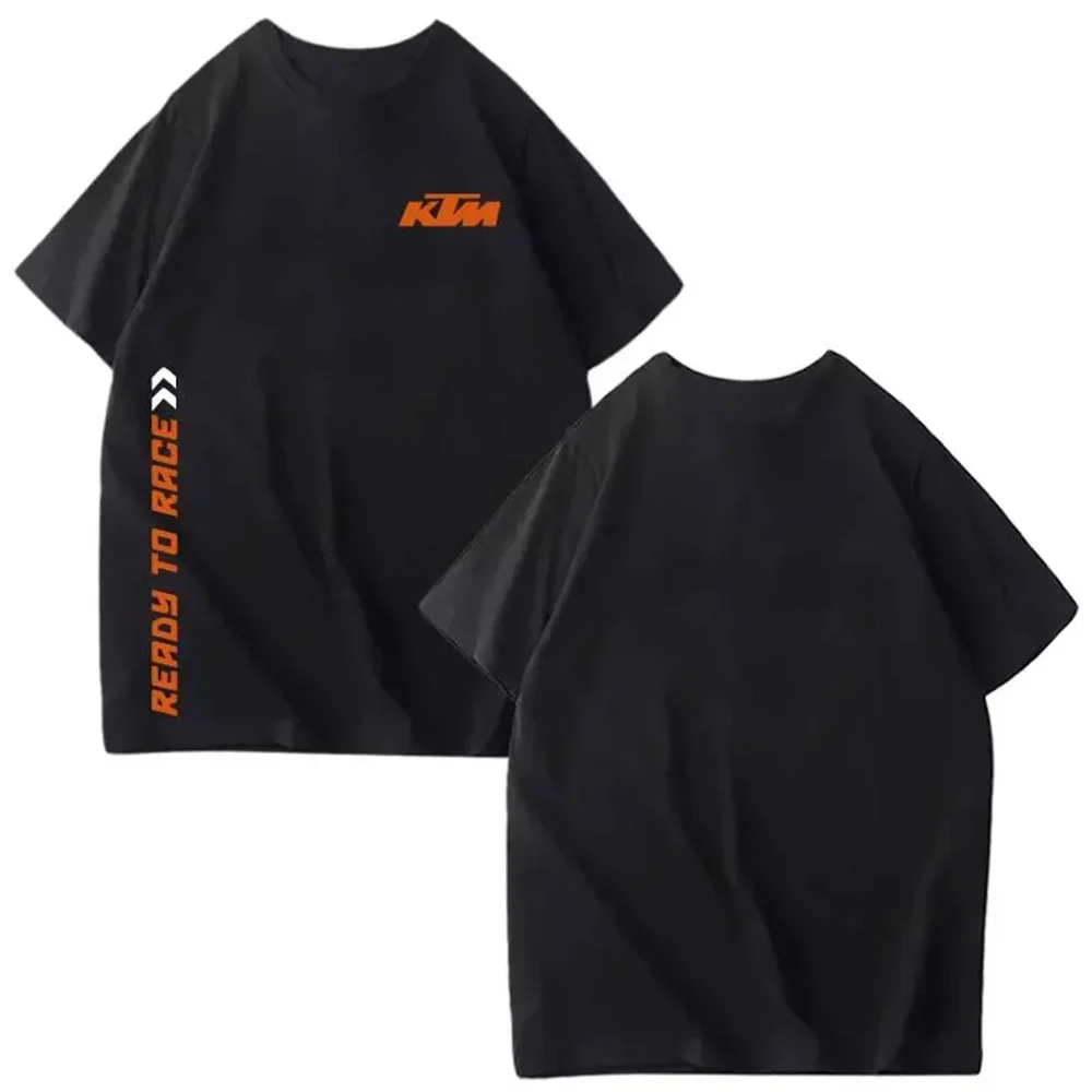 KTM Motorcycle Team T-shirt manches courtes en pur coton, cadeau pour les amateurs de motos