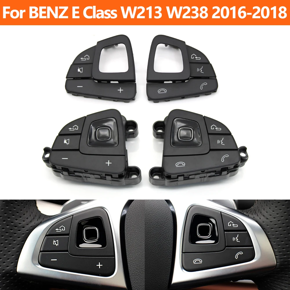 자동차 좌우 핸들 스위치 컨트롤 단추 커버, 메르세데스 벤츠 E 클래스 W213 W238 E200 E300 E350 2016 2017 2018