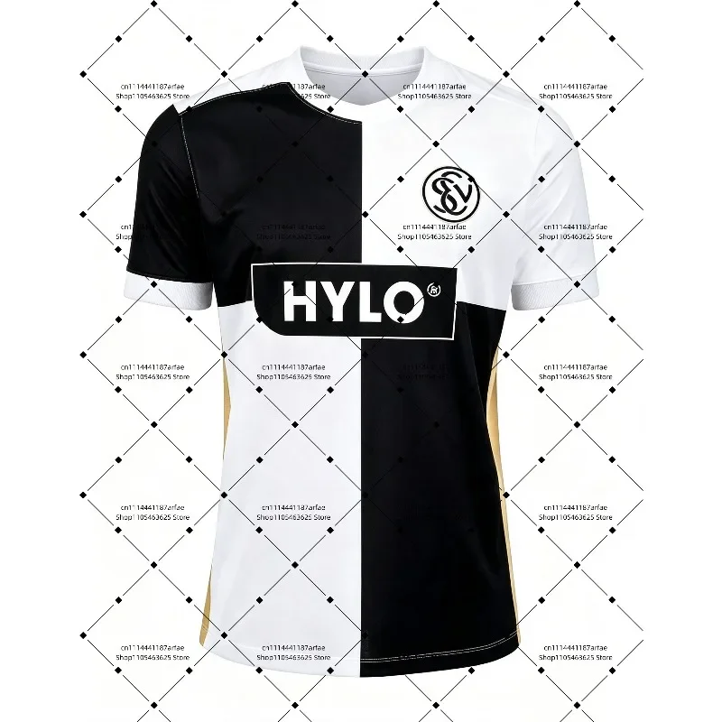 2026 SV Elversberg Home and Away T-Shirt with 3D Digital Print, Comfortable and Breathable Sports Casual Top