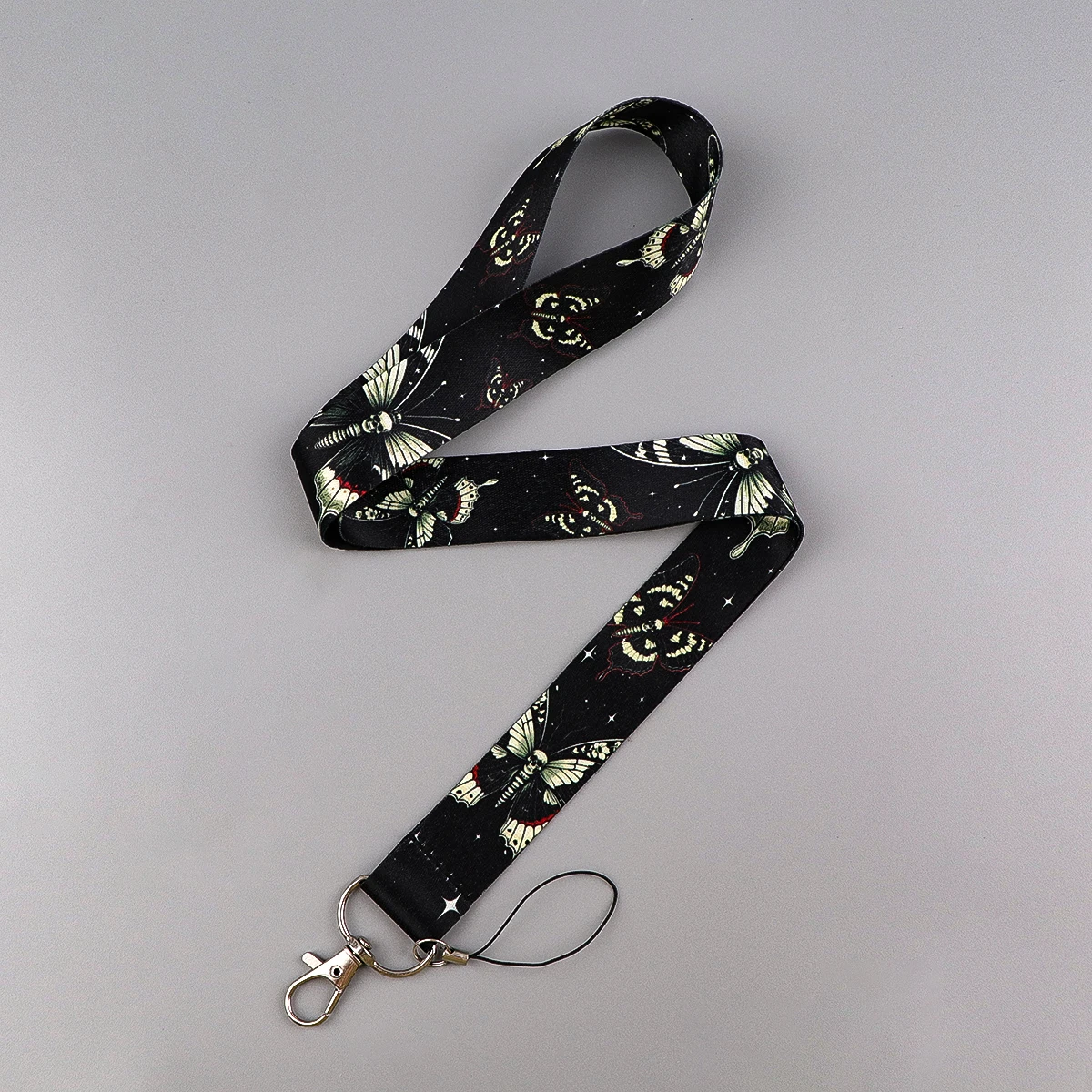 

Skeleton Butterfly Lanyard For Key chain ID Card Cover Pass Mobile Phone Badge Holder Key Ring Neck Straps Phone Accessories