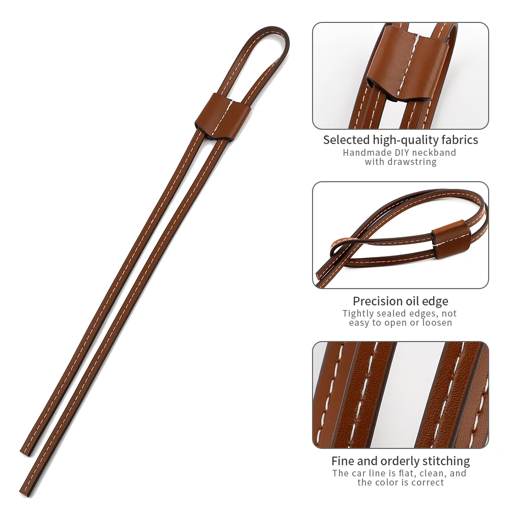 Genuine Leather Women Detachable Bag Strap DIY Replacement Bucket Bag Drawstring Rope Backpack Beam Pocket Purse Accessories