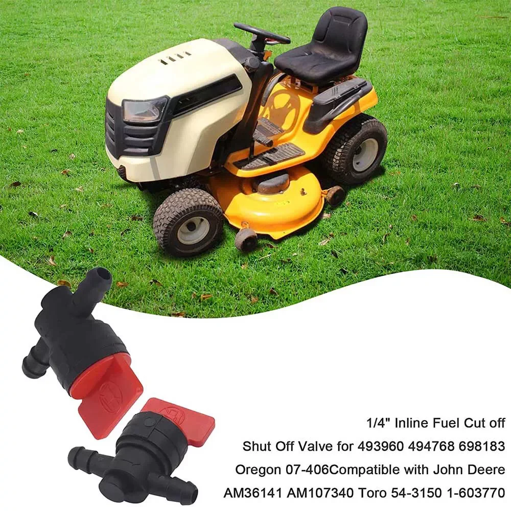 

15 шт., топливный кран для газонокосилки ATV, 7 мм, переключатель топлива в сборе, черный и красный пластик, простая установка, прочный, высококачественный дизайн