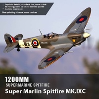 Flightline 1200mm Wingspan Spitfire Propeller Fighter Fixed Wing Assembly Epo Two Bladed Propeller Bomber Model