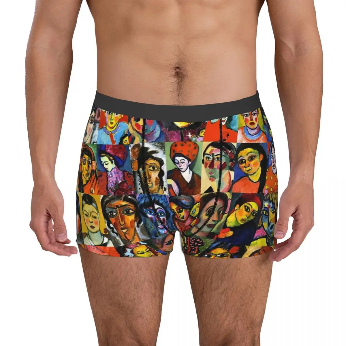 

Jawlensky Faces Underpants Cotton Panties Men's Underwear Ventilate Shorts