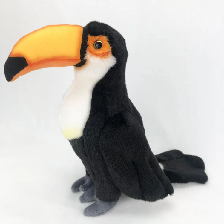 

[Funny] Zoo 45cm Simulation Lifelike Toucan Plush Toys Soft Toco bird Stuffed Animals doll Birthday Christmas Gifts For Kids