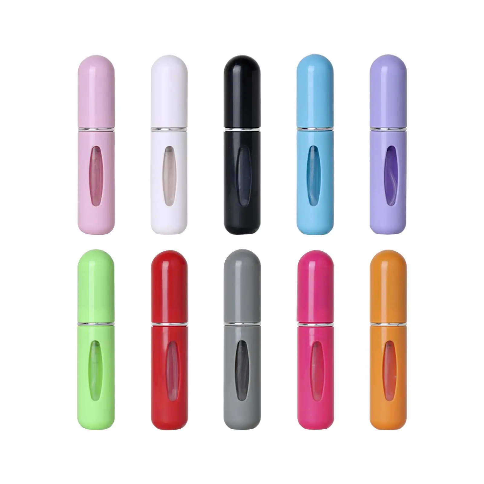 10Pcs 5ml Refillable Perfume Bottle Spray Pump Container Multipurpose Women Men Use Travel Size for Makeup Remover Foundation