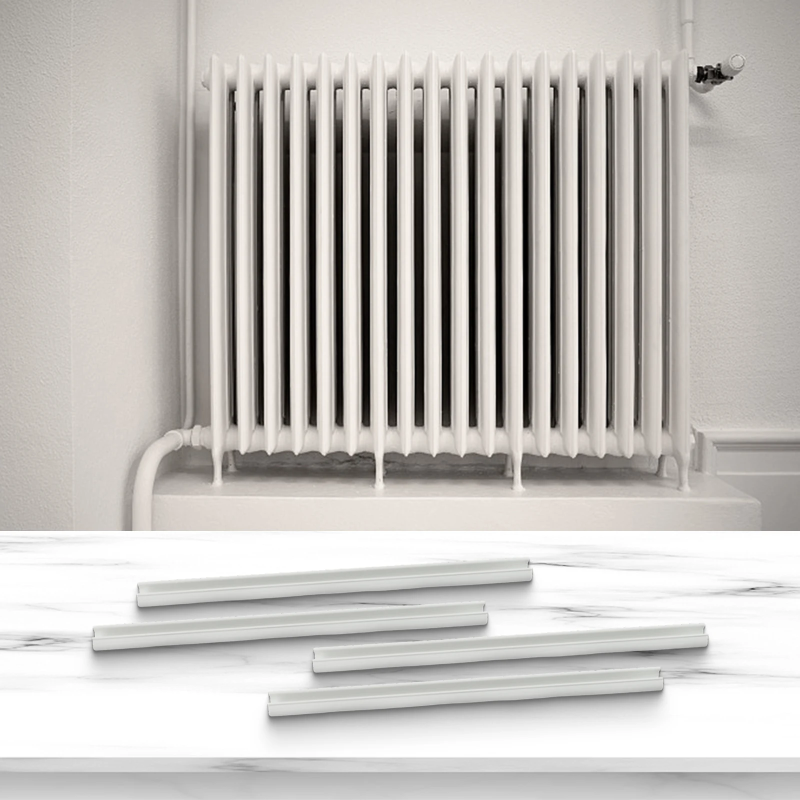 

Home Improvement 15 X 55mm Radiator Pipe Covers Cuttable Design Decorative Pipe Enhancement 15mm Diameter Covers