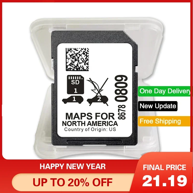 

for GM 8678-0809 SD Card for Cadillac CT5 2020-2023 Vehicle Navigation North America Maps Sat Nav System with Anti Fog Sticker