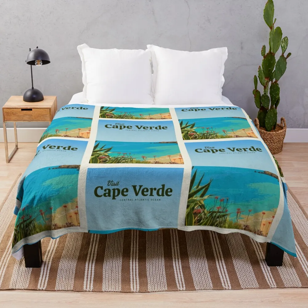 

Visit Cape Verde Throw Blanket Beach Luxury Designer Blankets