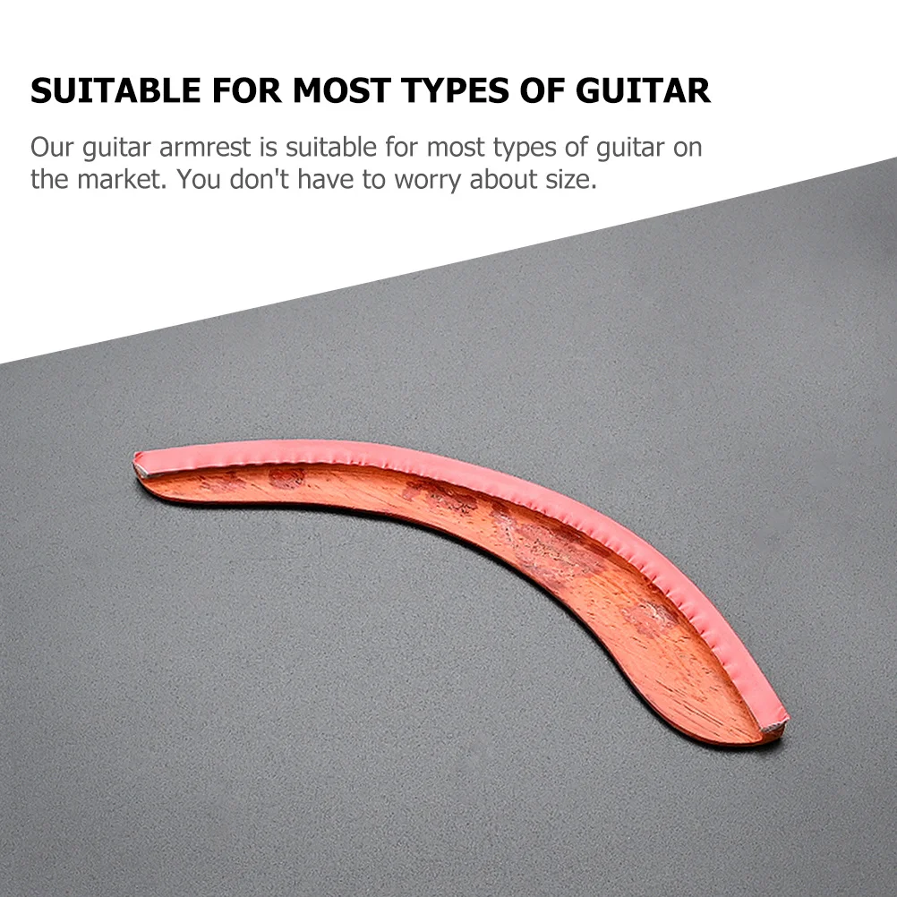 

Small Guitar Armrest Wooden Replacement Hand Rest Durable Acoustic Guitar Part Smooth Edge Practical Non-Slip Accessory