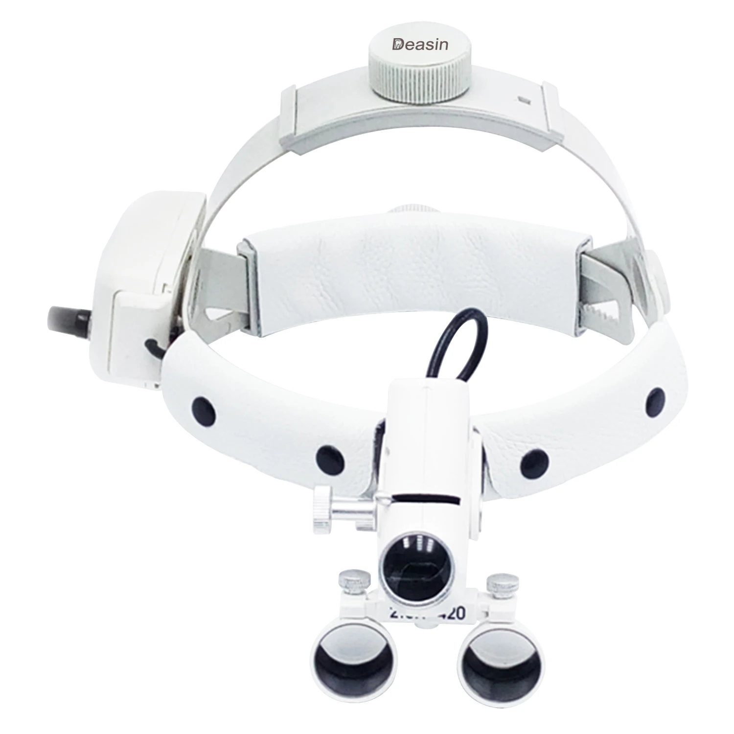 Head Wearing Den tal Loupe with led 2.5x Adjustable Dentist Surgical Loupes with light Ultralight Binocular Magnifier Pupil