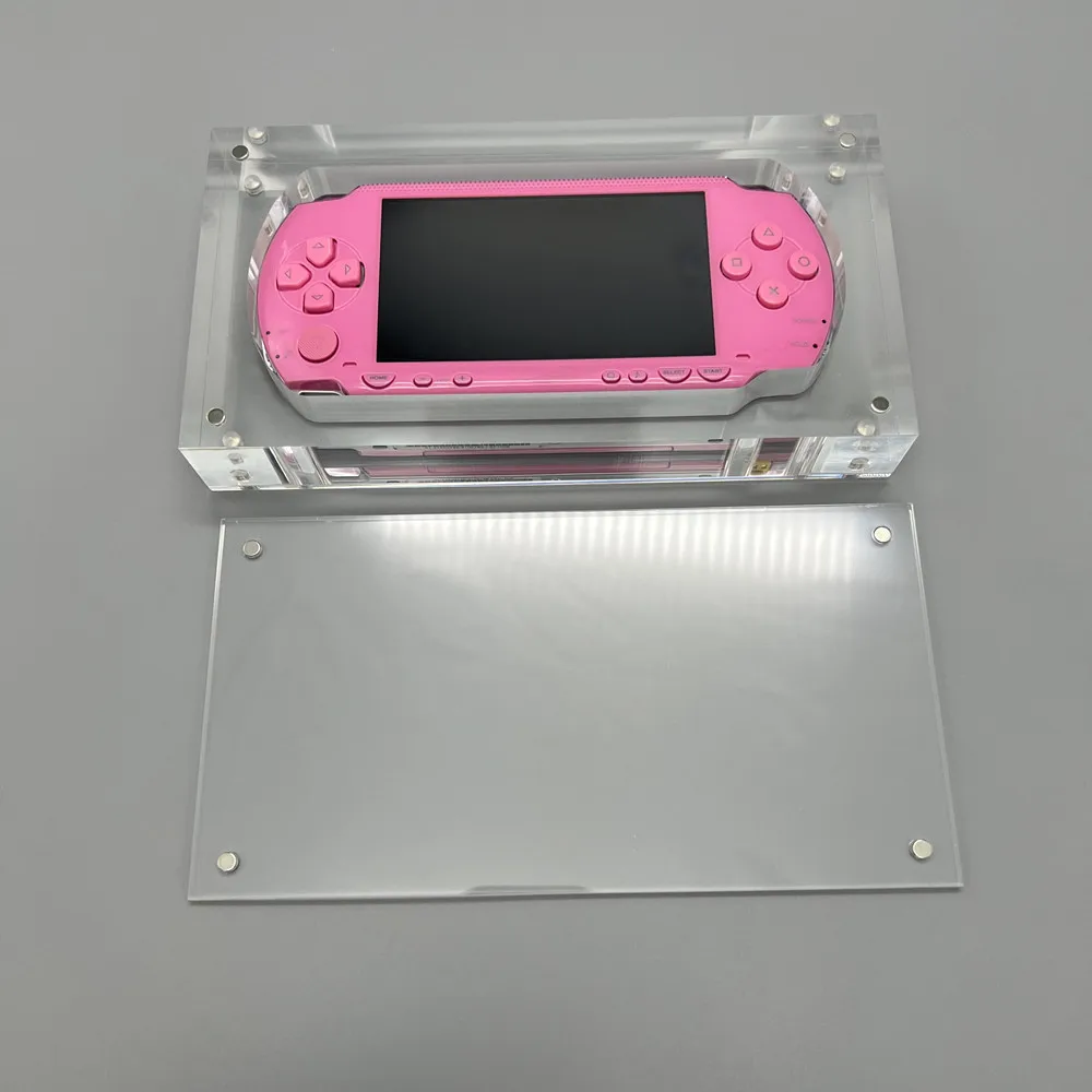 高透明アクリル製マグネット式カバー-コンソール収納ボックス-プレイステーションポータブル-psp-1000-psp-3000-psp1000-psp2000-psp3000用