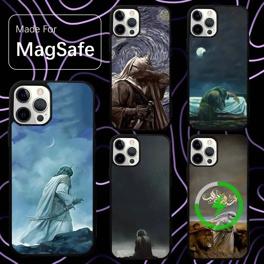 

Islamic Hz Ali Phone Case For iPhone 16,15,14,13,12,11,Pro,Max,Plus,Mini,SE New Magsafe Magnetic Wireless Charging