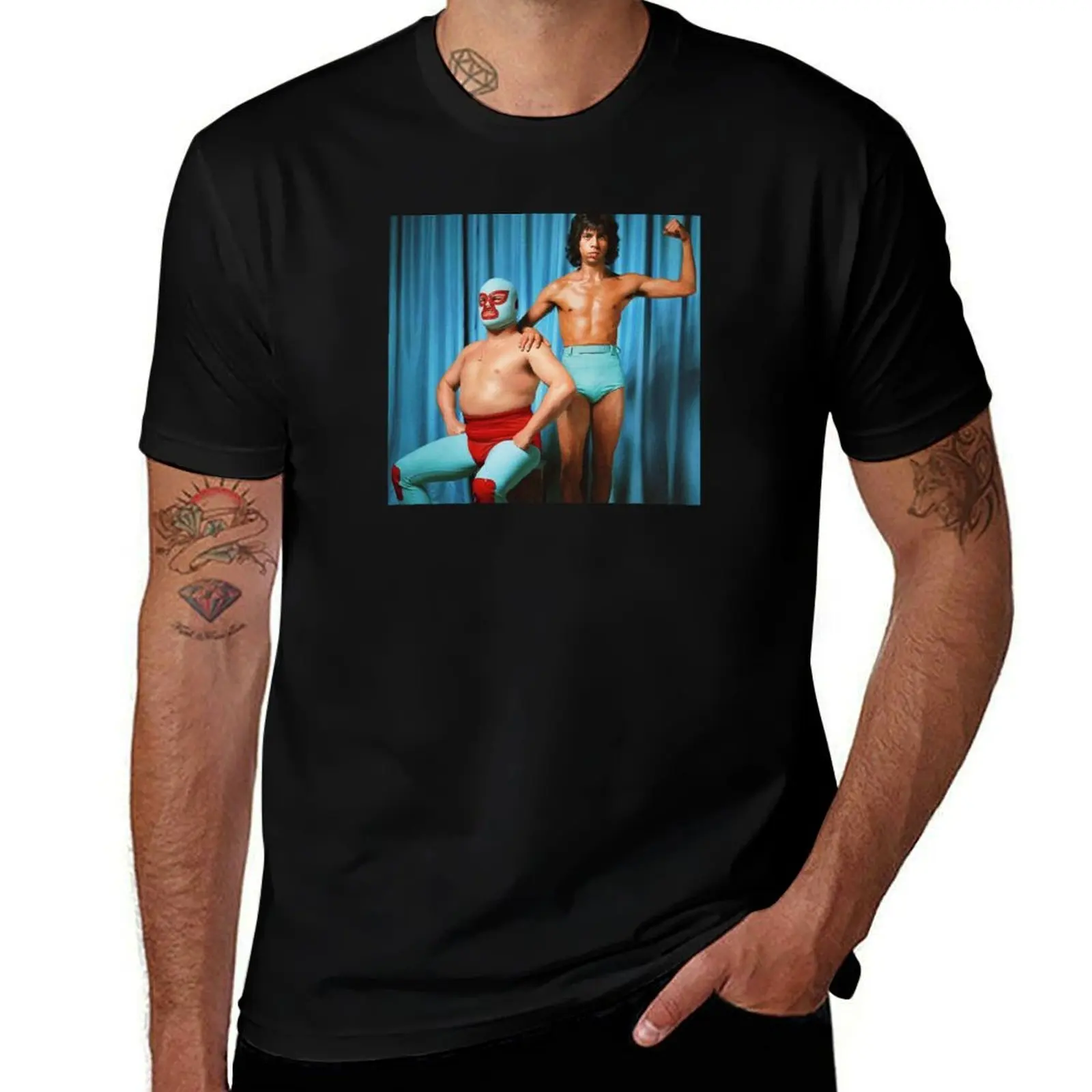 Nacho Libre Steven Esqueleto Wrestling Tag Team T-Shirt Work Style Casual T-Shirt