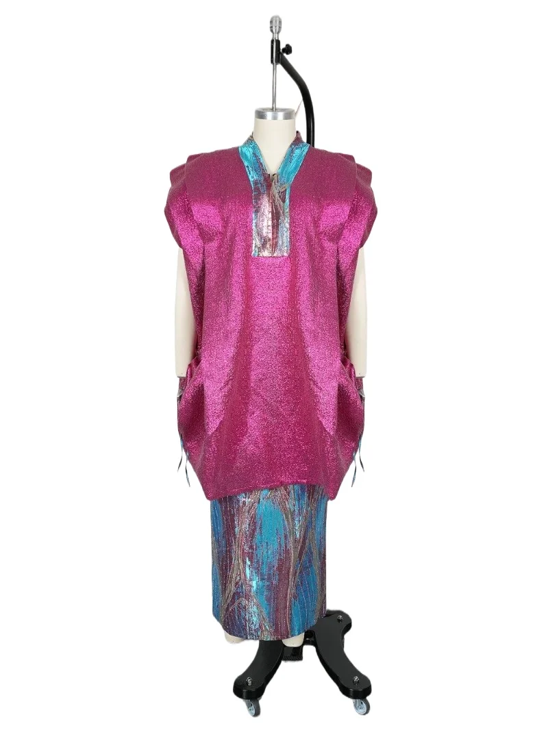 

African Clothes for Women 2 PCS Sets Tops And Skirts Suits Dashiki Ankara Outfits Gown Plus Size Wedding Party Dresses