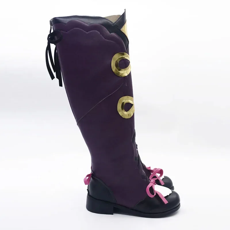 qq34Game Genshin Impact Yunjin Cosplay Shoes Boot Women Girl Yun Jin Costume Halloween Carnival Customized Role Play Prop Boots