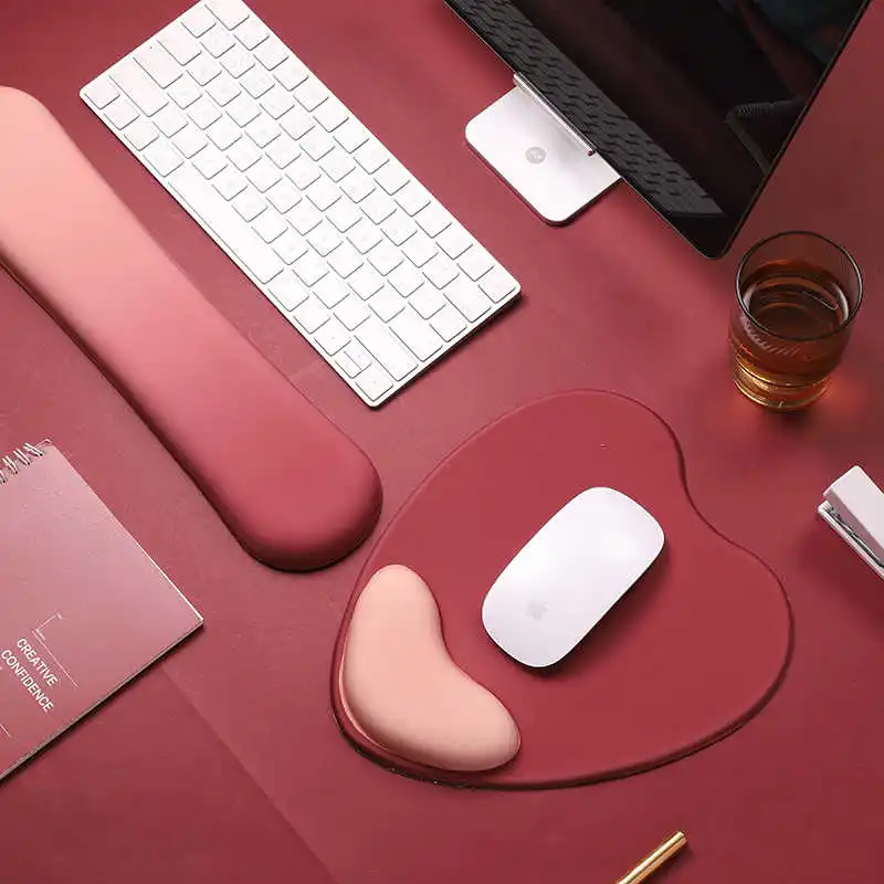 Ergonomic Keyboard Wrist Rest Memory Foam Wrist Rest for Computer Keyboard Mouse Pad Set for Easy Typing Pain Relief for Office view 4