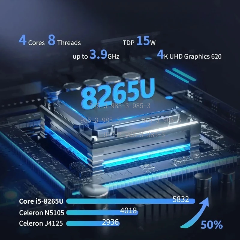Mini ITX White M11 NAS Motherboard with I5-8265U 8 SATA Bays Dual 2.5G I226V LAN 2×NVMe