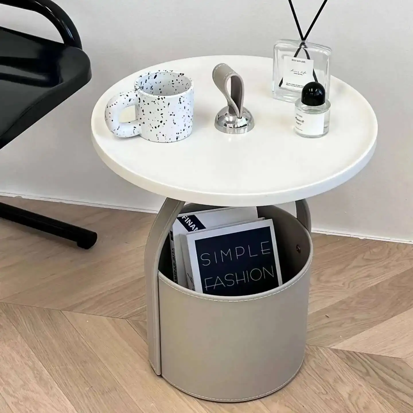 Space Saving Cute Side  with Storage Unique Design for Bedroom Living Room Small Home Furniture