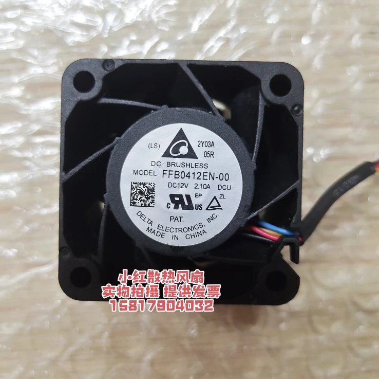 

Delta Electronics FFB0412EN-00 DC 12V 2.10A 40x40x28mm 4-Wire Server Cooling Fan