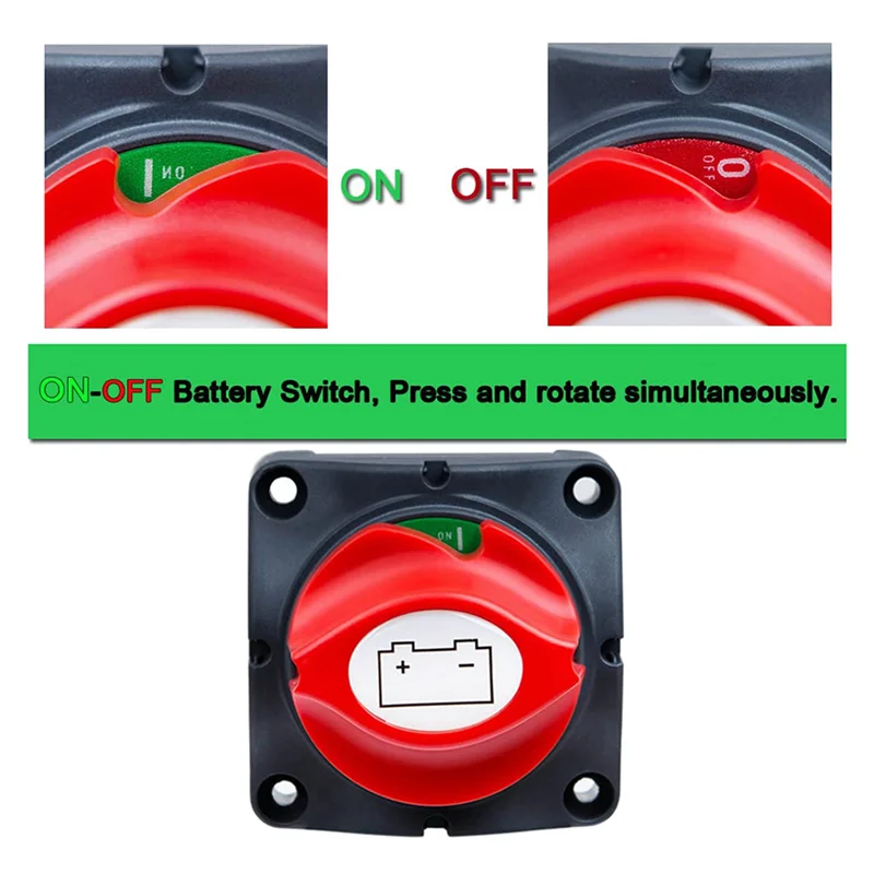 ABGR-2X Battery Disconnect Switch 12V 24V 48V 60V Battery Master Cut Off Isolator Switch For Marine Boat Auto Camper