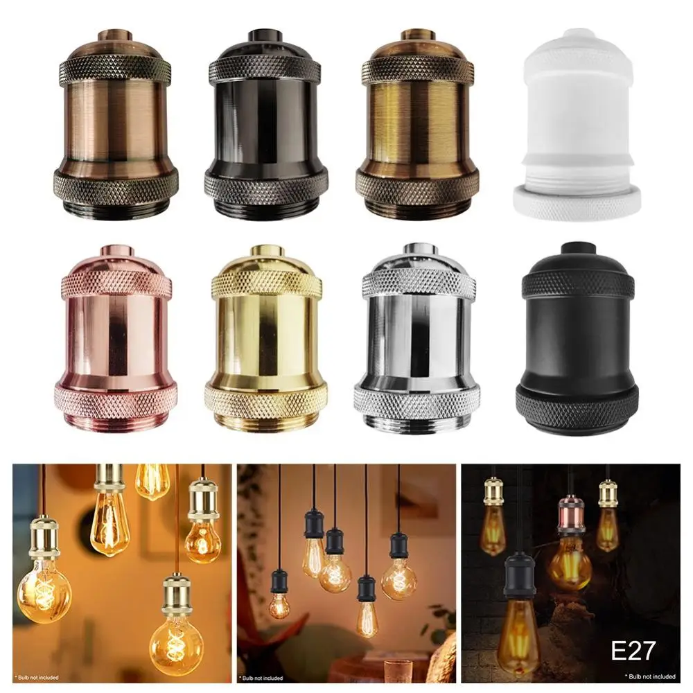 Creative Retro Aluminum E27 Ceiling Lamp Holder Pendant Light Socket Decorative e27 Lamp Bases