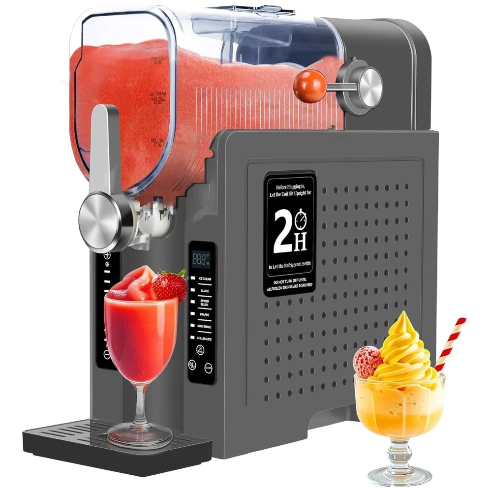 Slushie Machine, Frozen Drink Maker & Ice Cream Maker – 70 oz Slushy Machine for Home with 6 Preset Programs, Time Temp Display