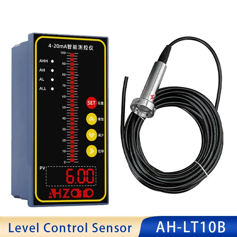 

4-20mA DC Input Water Liquid Level Controller with 4 Ways Relay Output Water Level Display Meter 4-20mA Display Meter Controller