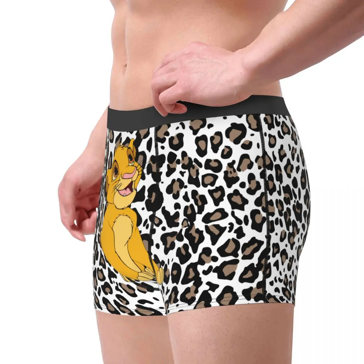 Personalizado divertido el Rey León Kawaii dibujos animados Boxers pantalones cortos bragas calzoncillos masculinos estiramiento clásico Simba calzoncillos ropa interior