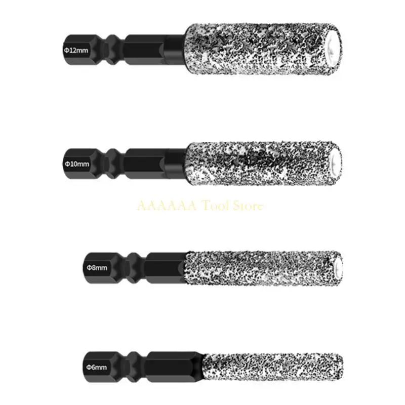 Brocas diamantes molienda perforación en seco A2BE, 4 Uds., con cera enfriamiento integrada para aplicaciones y