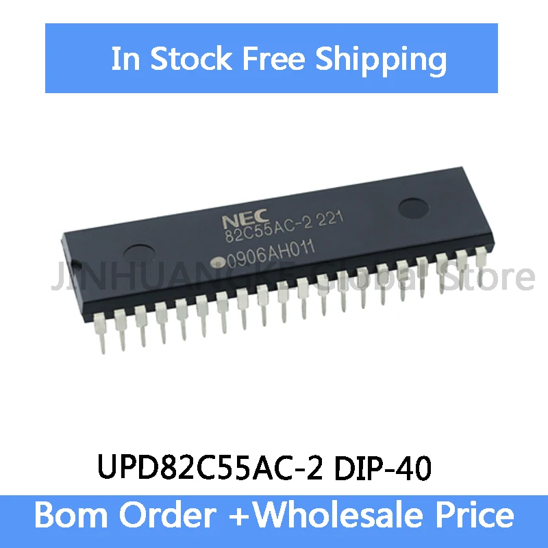 2-10Pcs UPD82C55AC 82C55AC-2 D82C55AC-2 UPD82C55AC-2 8255 DIP-20 IC Chip In Stock Wholesale