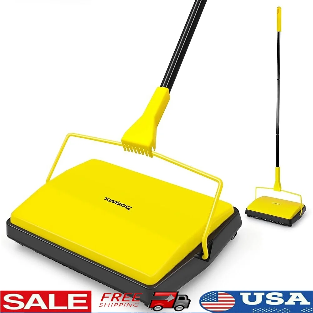 

Ручная подметальная машина для ковров, ручная щетка из конского волоса, неэлектрическое средство для удаления шерсти домашних животных, легкий компактный валик для пола с совком