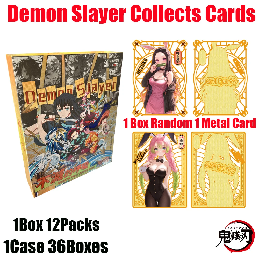 Wholesale Demon Slayer Cards Booster Box TCG Game Cards Kimetsu No Yaiba Table Playing Toys For Family Children Christma Gifts