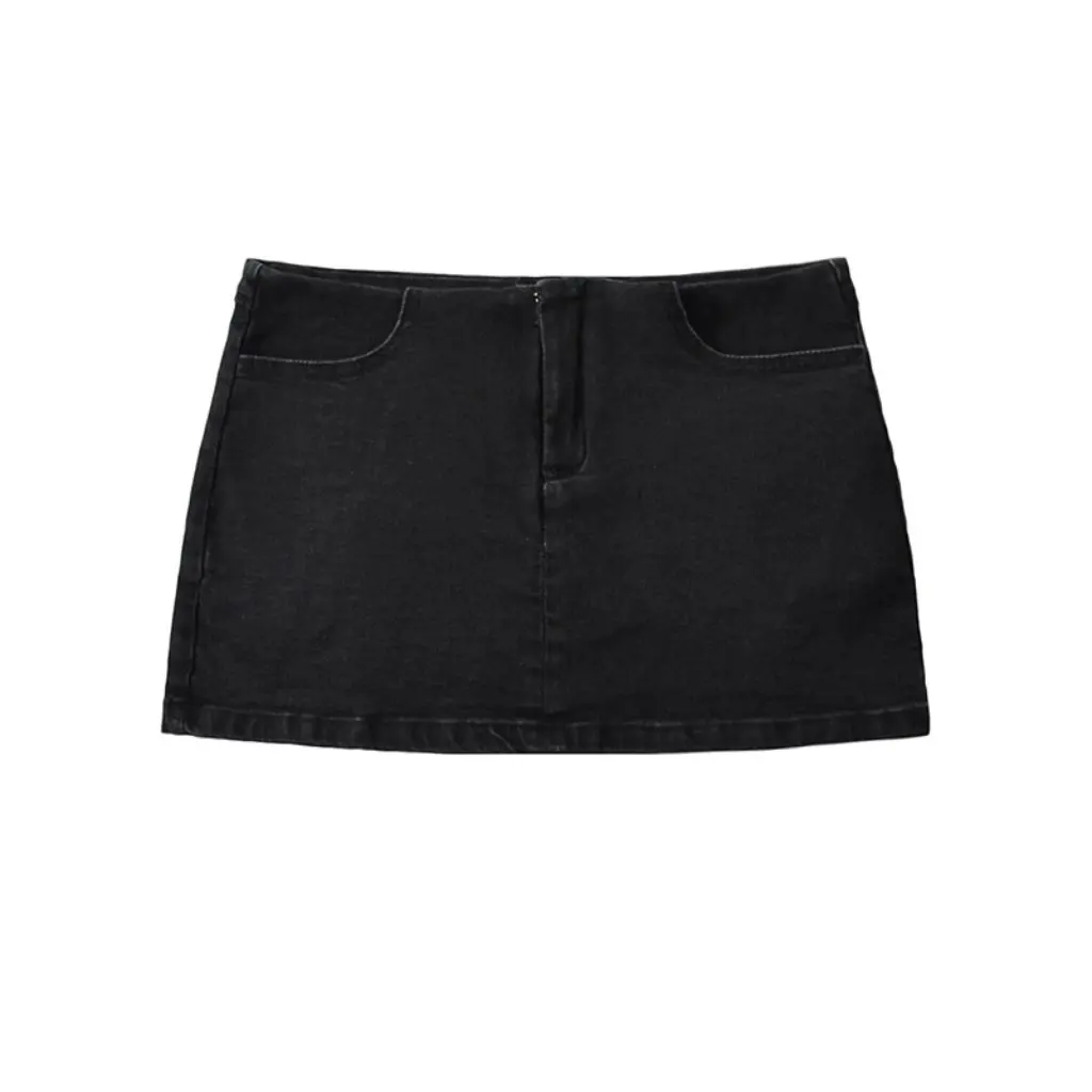 

Women's Low Waist Denim Skirt Hot Girl Style Elastic Hip Tight Sexy Anti-Walking Summer Fashion