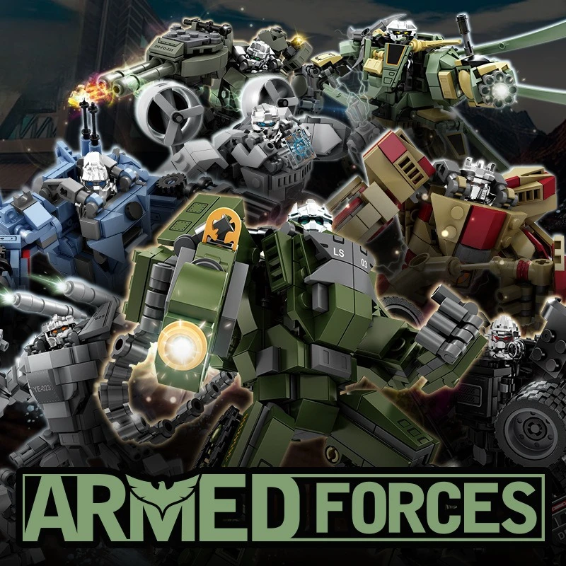 Chars militaires avions de combat figurines mecha assembler des blocs de construction puzzle jouets cadeaux pour garçons et filles