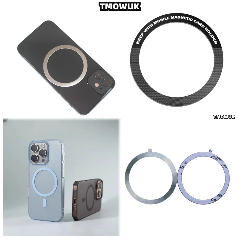 

For IPhone 13 14 15 16 Pro Max Plus Mini For Magsafe - High - Quality Magnetic Metal Plate Ring Sticker For Wireless Charging