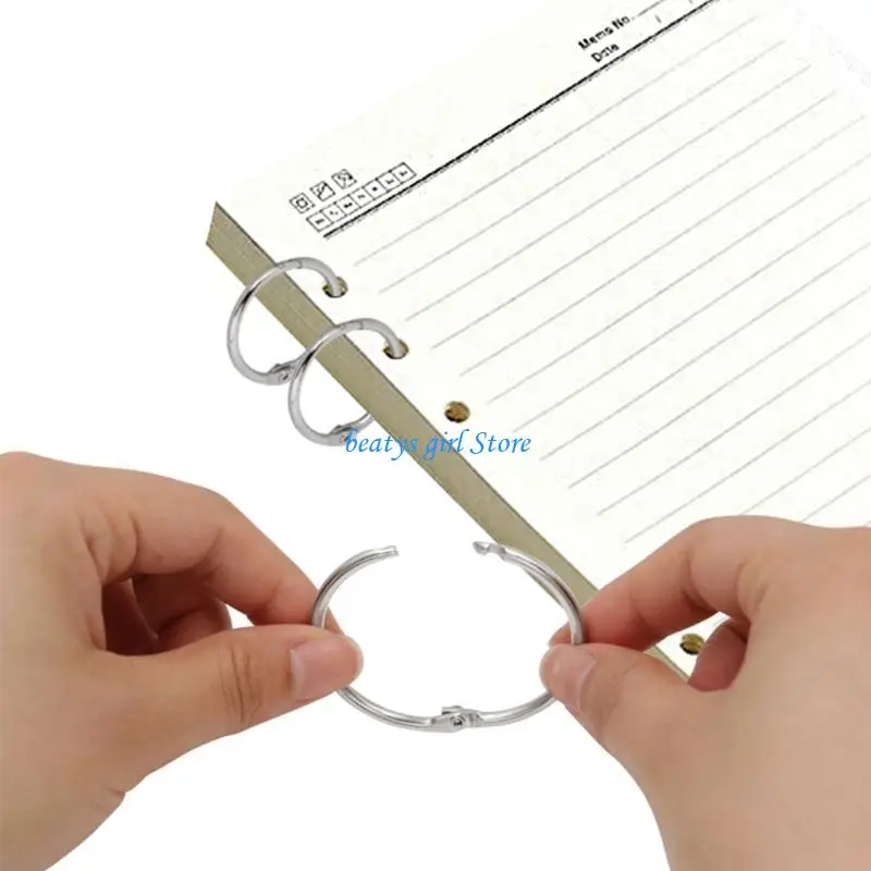 C7AB 10 Pack Loose Binder Rings,Binder Rings,Keychain Rings,Metal Book Rings,Silver for School-Home, or Office