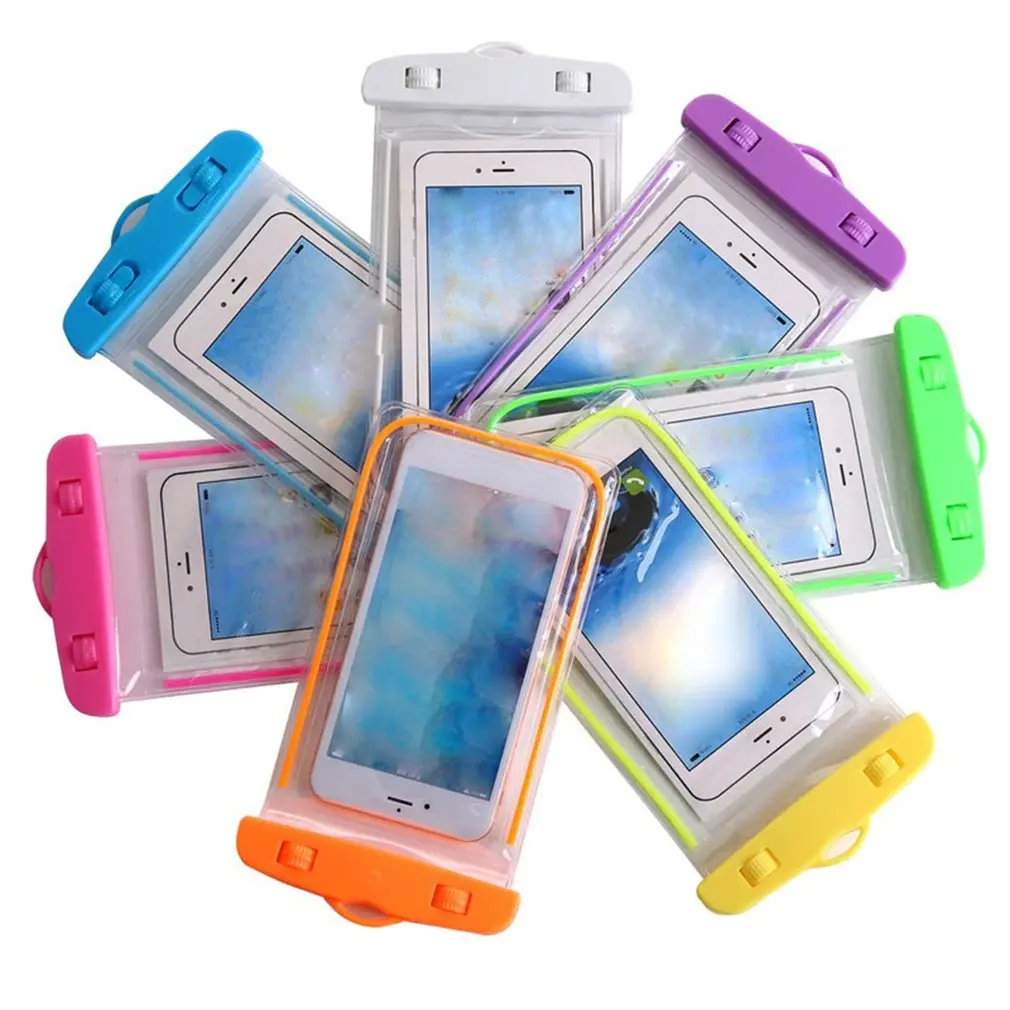 

3.5-6 Inch Summer Luminous Waterproof Phone Case Pouch Swimming Beach Dry Bag Phone Case Cover Camping Holder For Cell Phone