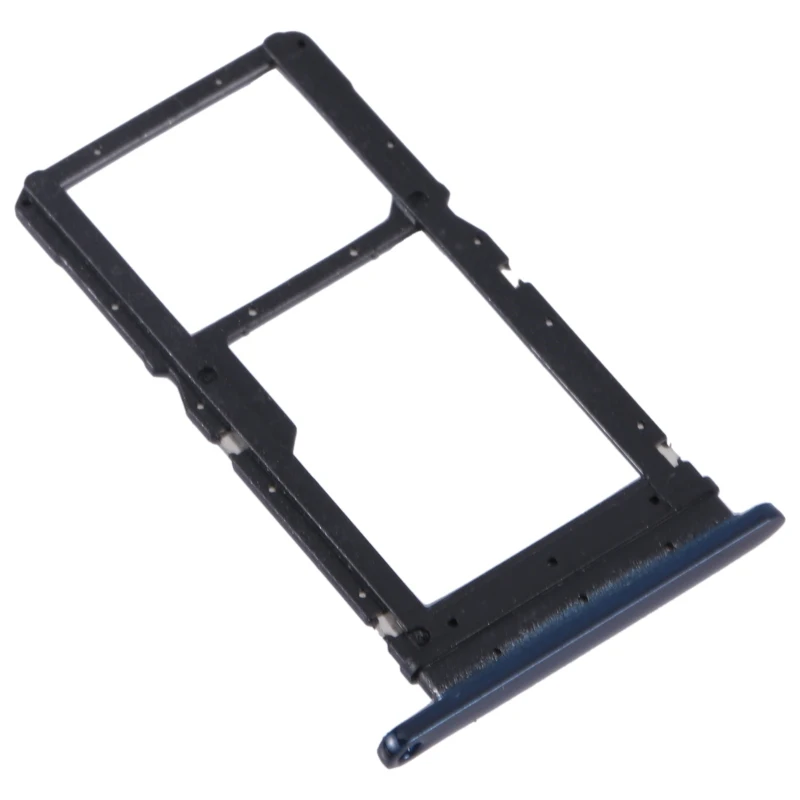 For Motorola Moto One Fusion Plus SIM Card Tray + Micro SD Card Tray (Blue)