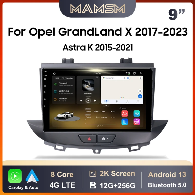 

Автомобильный радиоприемник MAMSM для Opel GrandLand X 2017-2023 Astra K 2015-2021 Android 13, мультимедийный видеоплеер, GPS Carplay, авто головное устройство