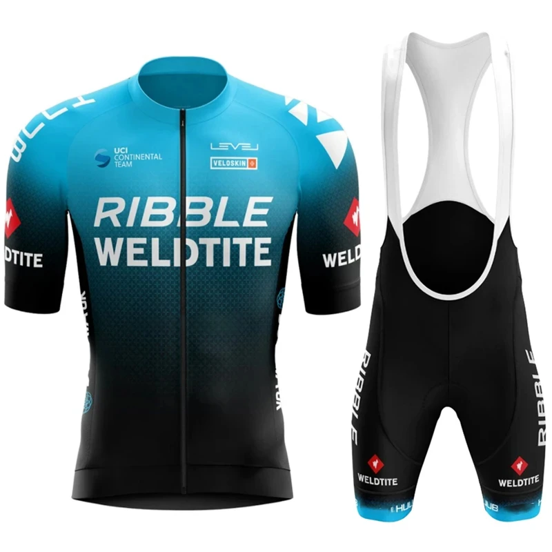 AliExpress Ribble Weldtite Cycling Jersey Set Short Sleeve Men Anti-UV Bike Summer Cycling Clothing Maillot Ciclismo Hombre Bicycle Suit