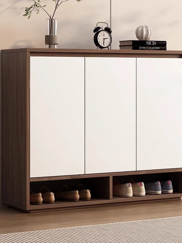 

Solid wood shoe cabinet, balcony, new model, large capacity, locker.