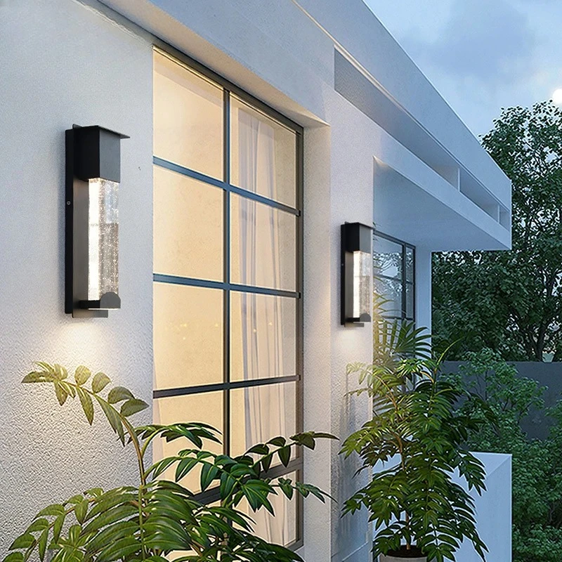 

New LED Wall Lighting PIR Motion Sensor Crystal Outdoor IP65 Waterproof Street Lamp for Balcony Garden 96V 220V Sconce Luminaire