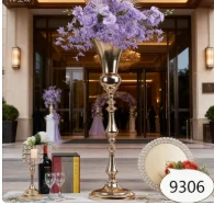 12pcs)80cm tall Metal  Trumpet Popular Vase Table Centerpiece Flower Holder Wedding Envents Vase qq534