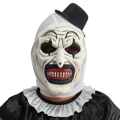 Halloweenfest Skräck Läskig Clown Latex Cosplay Mask Halloweendekor Fest Scenrekvisita Festtillbehör Kostymrekvisita Festdekorationer 10 best sales läskig clownmask - №4