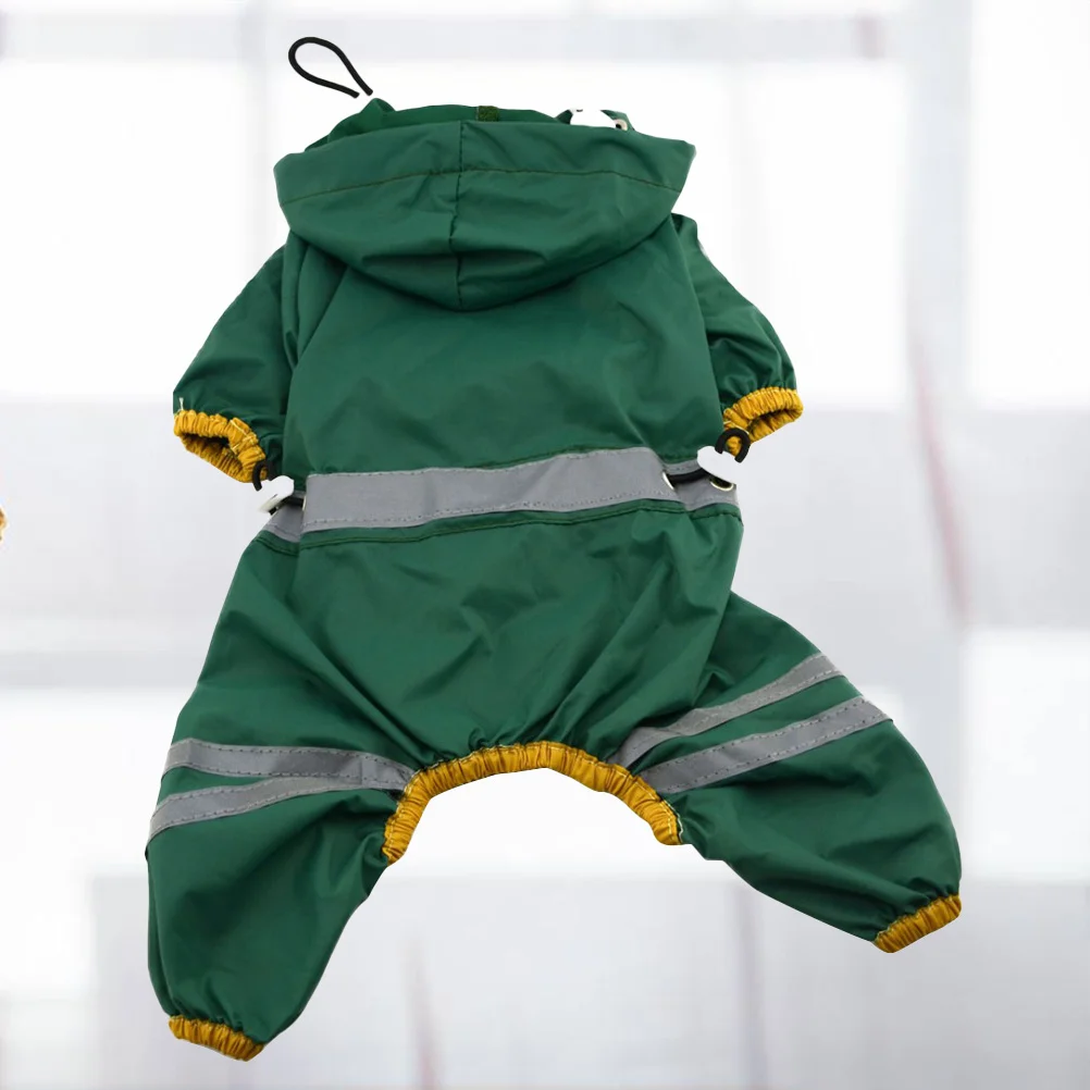 Płaszcz przeciwdeszczowy dla psa z PVC, rozmiar XXL, ciemnozielony, dla małych i średnich psów, wodoodporna kurtka przeciwdeszczowa dla zwierząt, odzież przeciwdeszczowa do spacerów na zewnątrz.