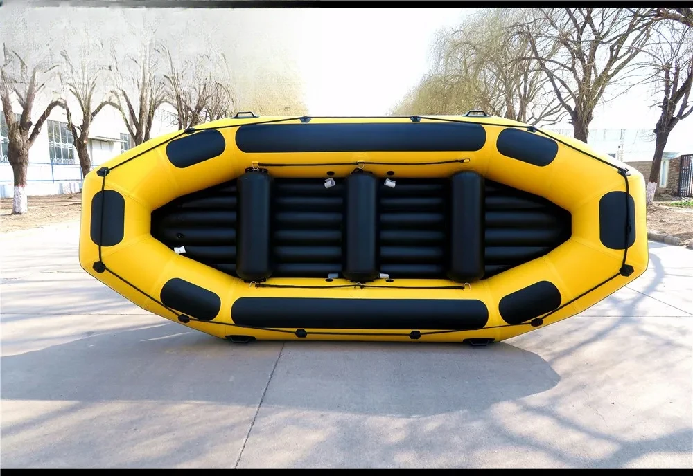 Heavy D-uty Double Floor White Rafting Persons River Raft Row Boat